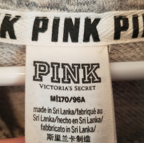 Like New! PINK Varsity Style Long Sleeve Pullover/Hoodie! Sz. M - Picture 3 of 5